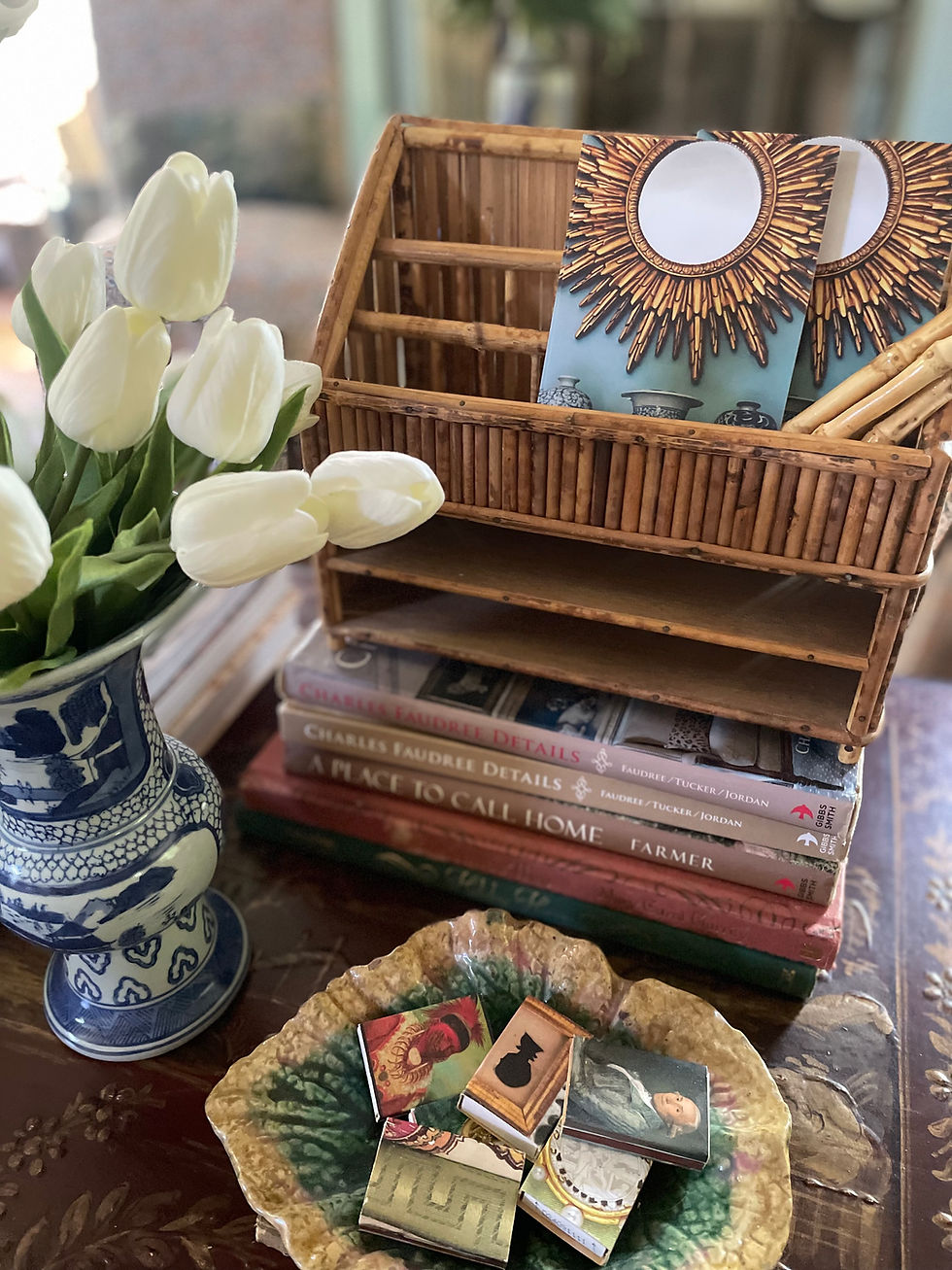 Thumbnail: Burnt Bamboo Table Organizer 