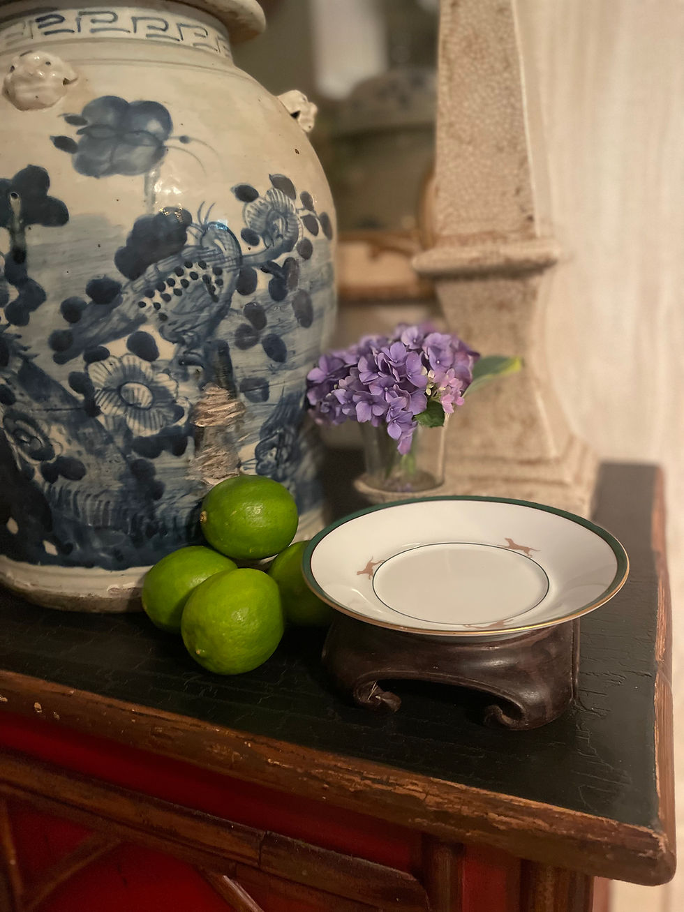 Thumbnail: Vintage Fox Hunt Dish and Stand 