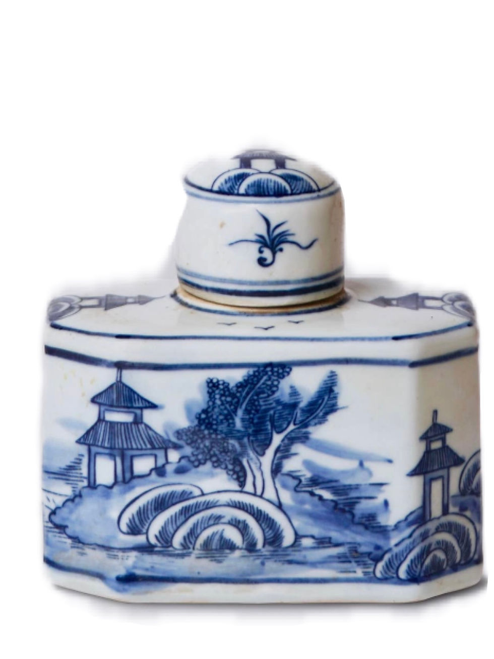 Thumbnail: Octagonal blue and white jar 