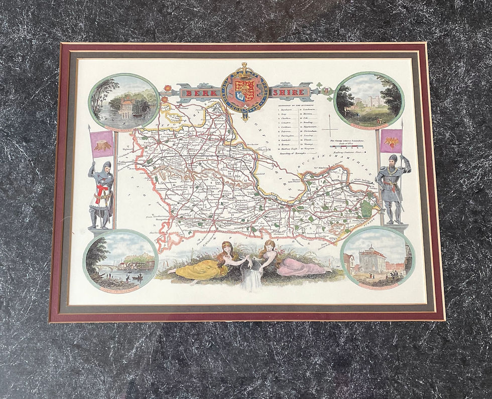 Thumbnail: Framed Berkshire map