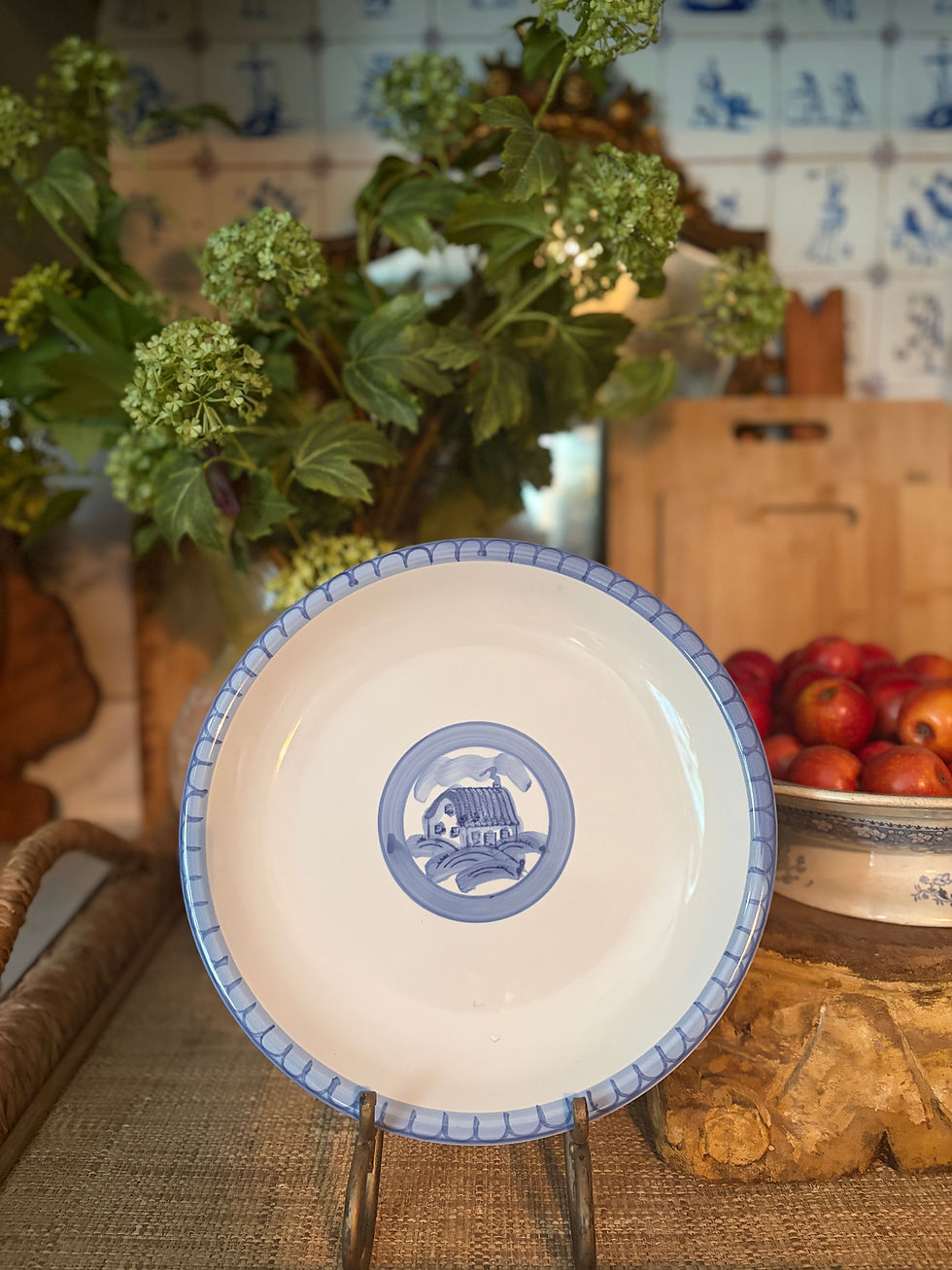 Thumbnail: Blue and White Display Plate with Stand