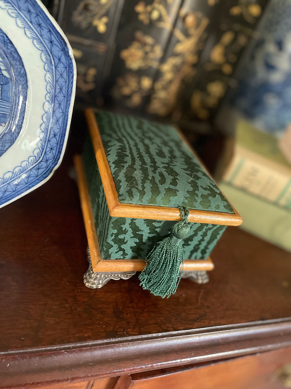 Thumbnail: Vintage Green Footed Box 