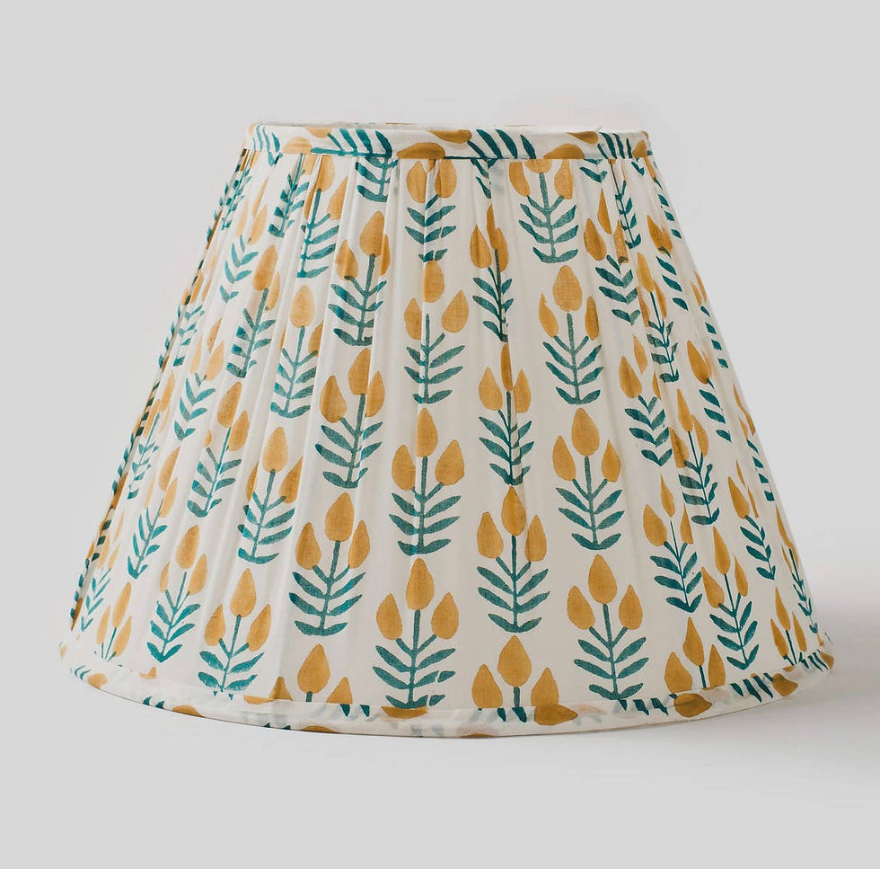 Thumbnail: Patterned pleated lampshade 