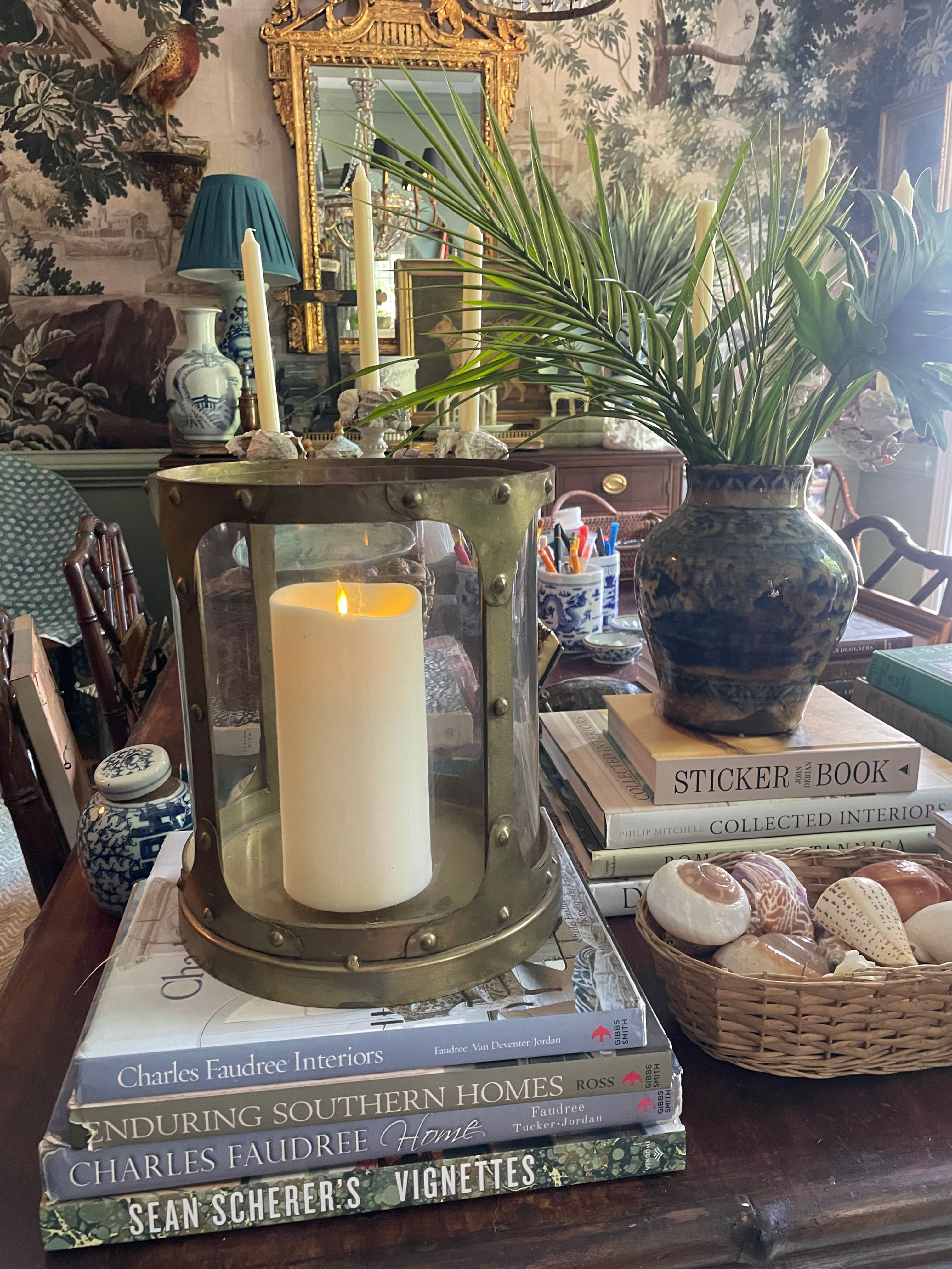 Brass Table Lantern 