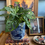 Thumbnail: Small blue and white planter 