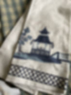 Thumbnail: Blue and White Chinoiserie Hand Towel 