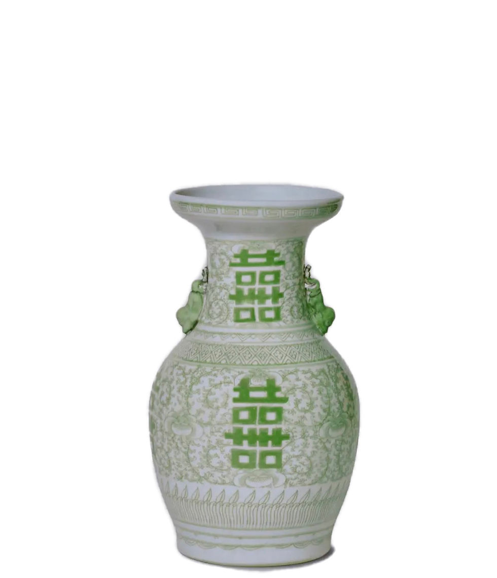 Thumbnail: Green and white happiness vase 