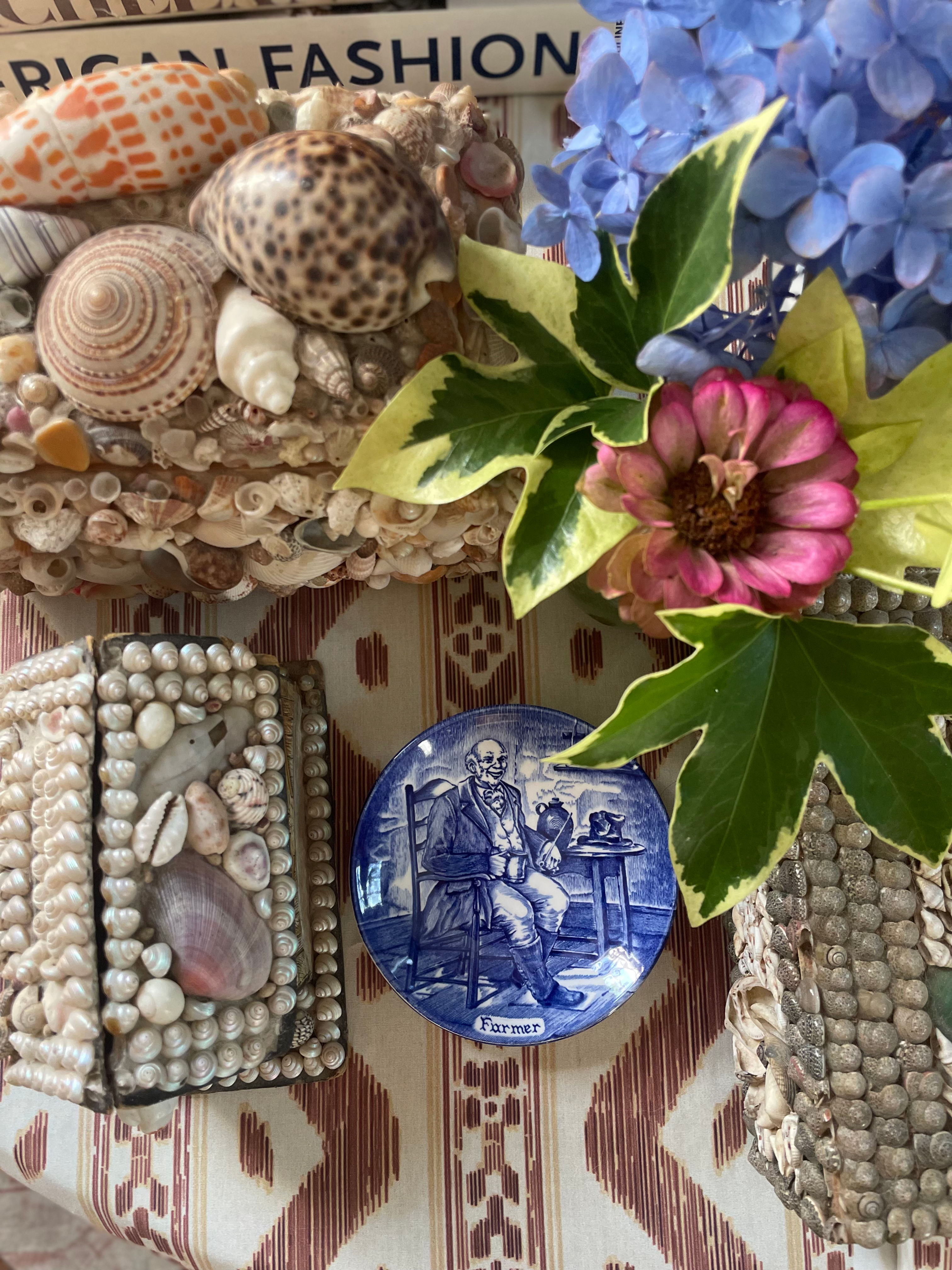 Blue and White Farmer Plate 