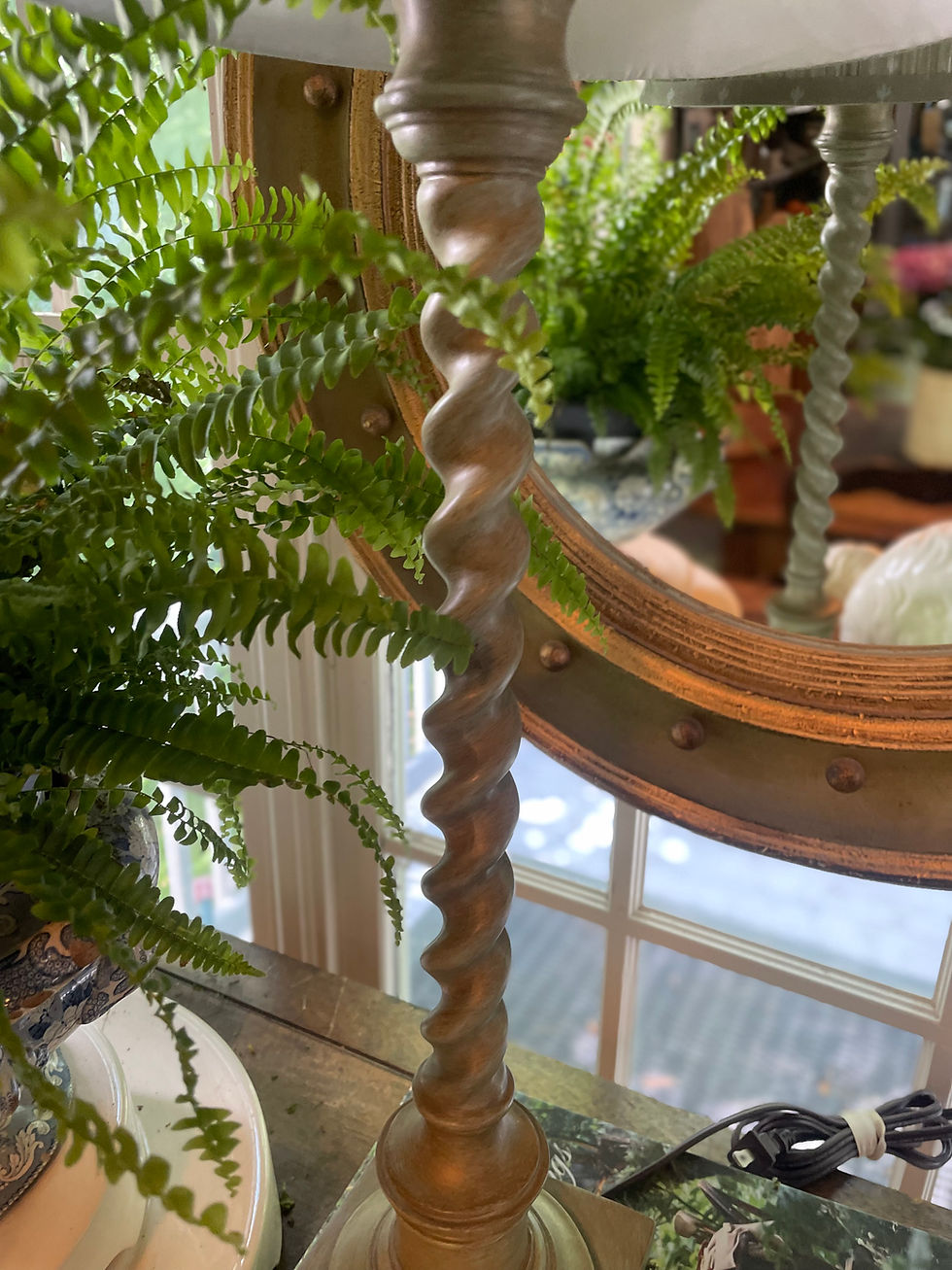 Thumbnail: Soft Green Barley Twist Style Lamp