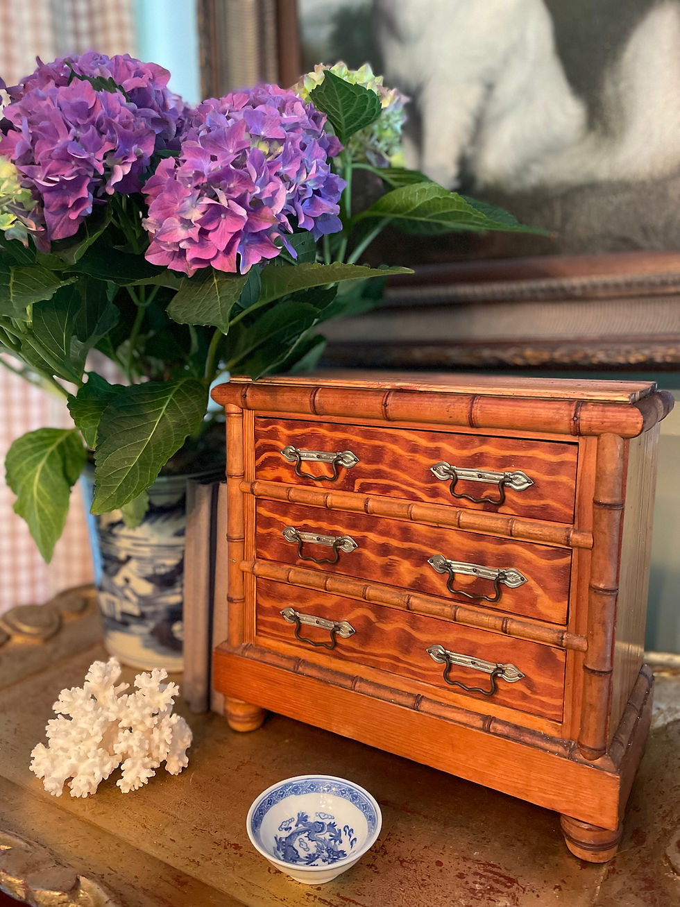 Thumbnail: French Faux Bamboo Table Dresser 