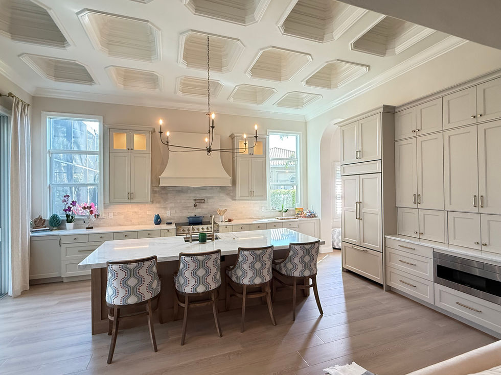 High-end luxury kitchen design with custom cabinetry and lighting