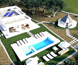 Luxuriöse Villa zum Verkauf in Ostuni, Italien – modernes Haus mit großzügigen Innenräumen, privatem Garten und hochwertiger Ausstattung.