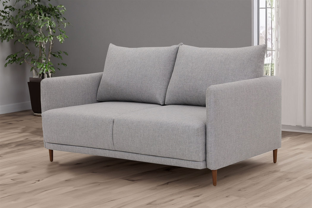 Matera 2,5-istuttava vuodesohva Hybrid Deluxe mekanismilla. Verhoilu: Atlantic 01. Jalkamalli: 126/12 tammi