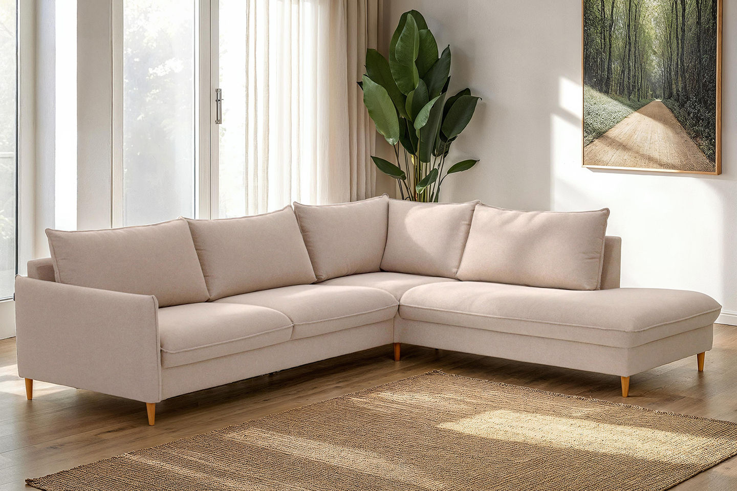 Chic XL avokulmasohva (D2180+avokulma), Verhoilu: Austin 02 -kangas