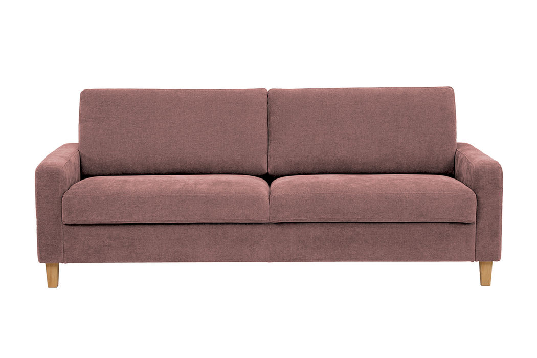 Moduli 3-istuttava sohva (E+D2+E). Verhoilu: Cloud 63 roosan sävyinen kangas, Jalat: 128/12 tammi