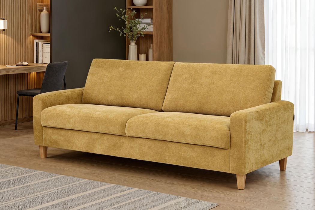Moduli 3-istuttava sohva, Verhoilu: Cloud 48 keltainen kangas