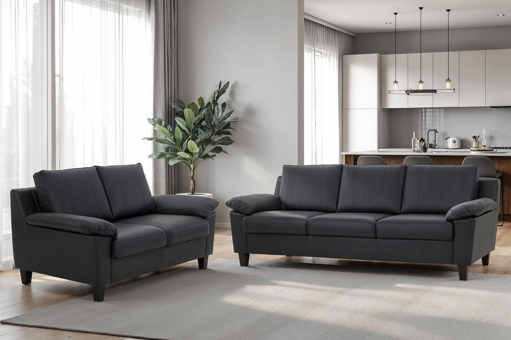 Moduli 2- ja 3-istuttavat sohvat (I-B-I ja I-D-I). Verhoilu: Soft Antique 0100 -nahka