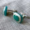 Thumbnail: Handmade Teal & Turquoise Cufflinks
