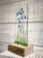Thumbnail: Handmade Glass Blue Bell Panel