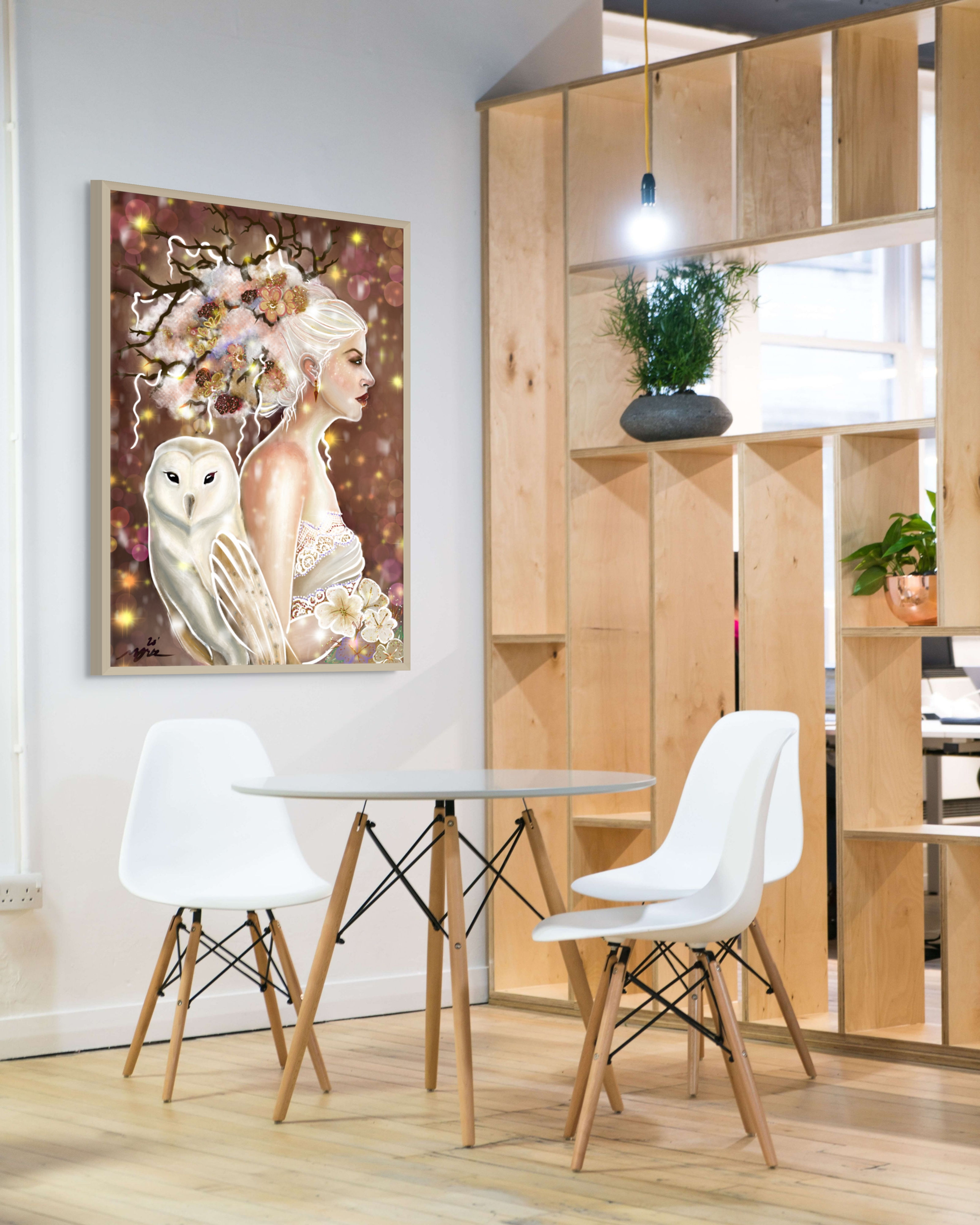 Huitaca in Her Goddess and Cursed Owl Form