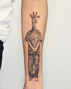 nurse giraffe tattoo