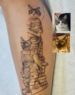 Unique cat tattoo 