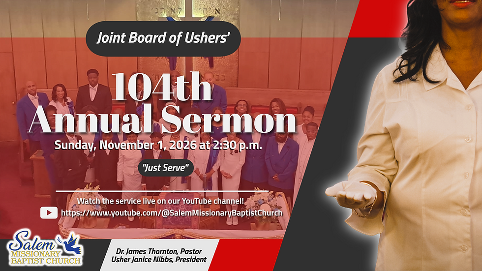Joint Board of Ushers 104th Annual Sermon