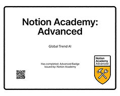 Notion certification advanced Global Trend AI