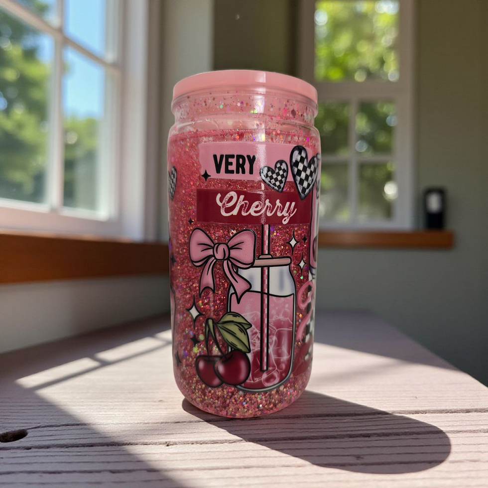 Thumbnail: Very Cherry Glitter Snowglobe