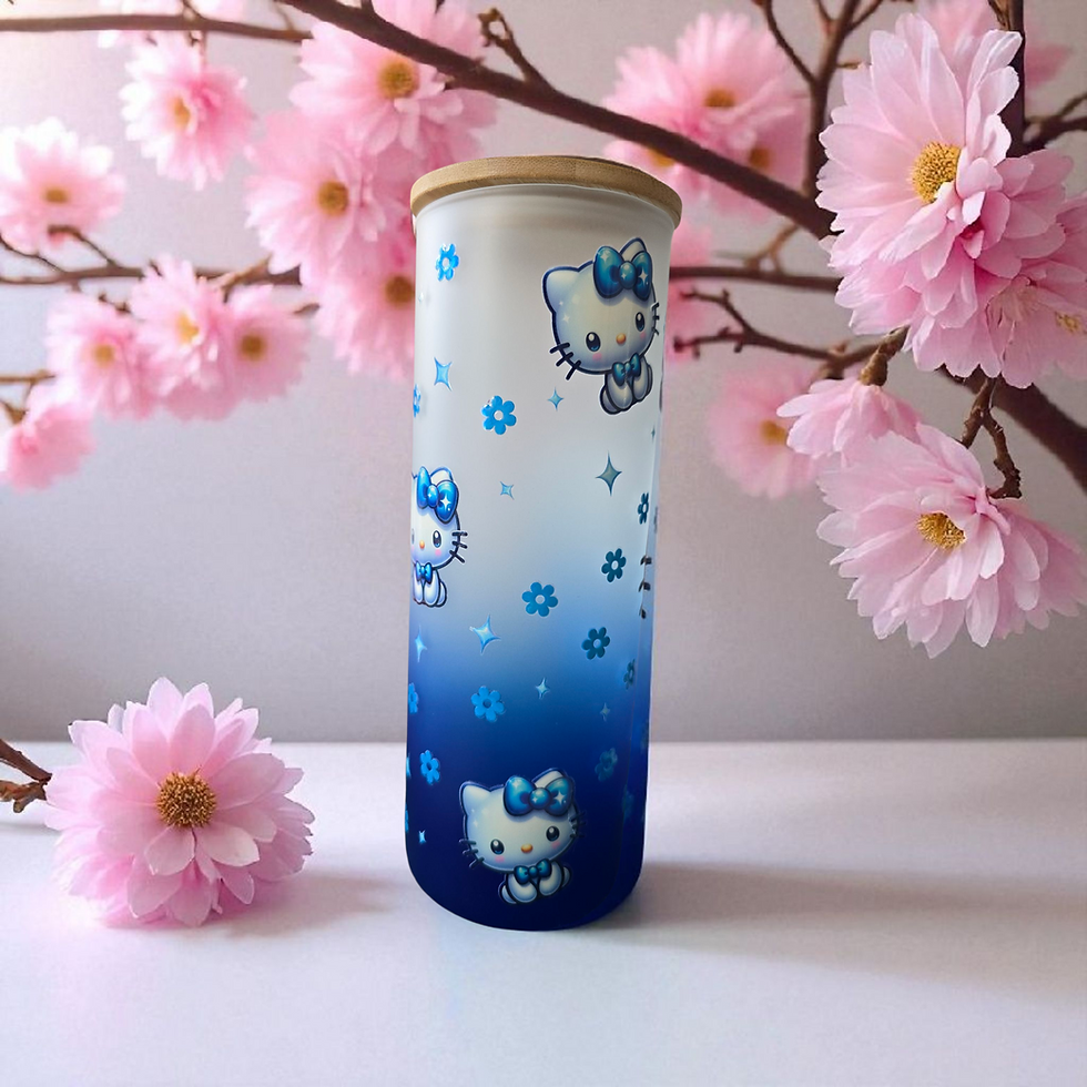 Thumbnail: Holographic Hello Kitty (inspired) Glass Tumbler 