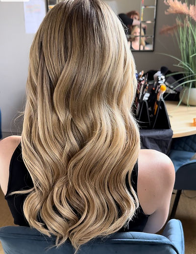 Natural blonde wavy hair in London