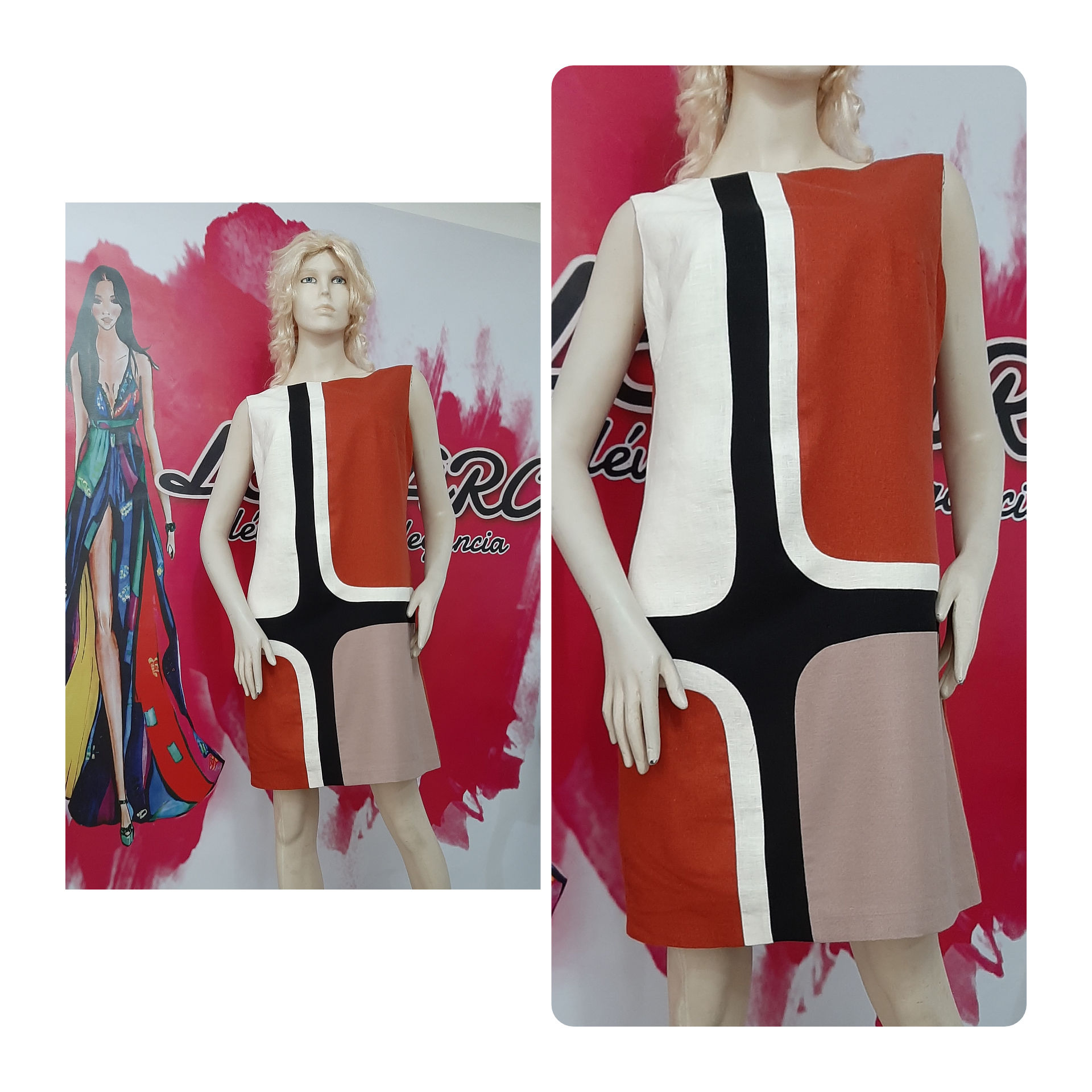 Vestido   sutil  en lino