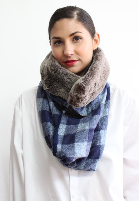 Thumbnail: BELLA Hood in Royal Blue Plaid