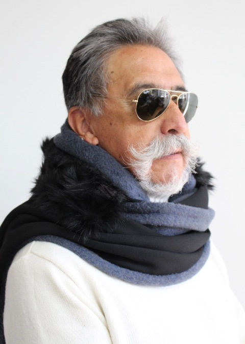 Thumbnail: LENA Scarf in Black and Blue