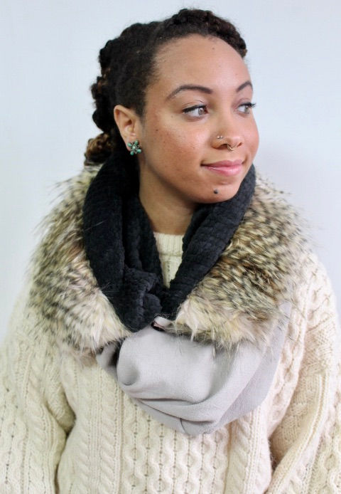 Thumbnail: BELLA Hood in Light Gray and Black