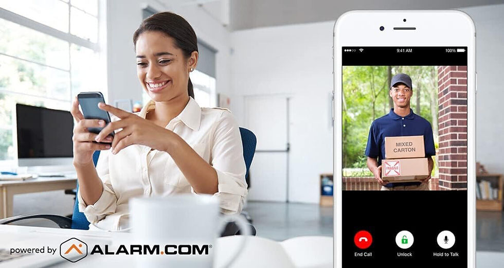 Thumbnail: Alarm.com Slim Line II Video Doorbell Camera Bronze ADC-106x