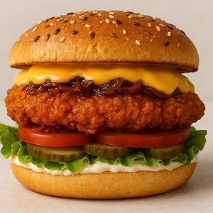 Chicken Burger served with Fries