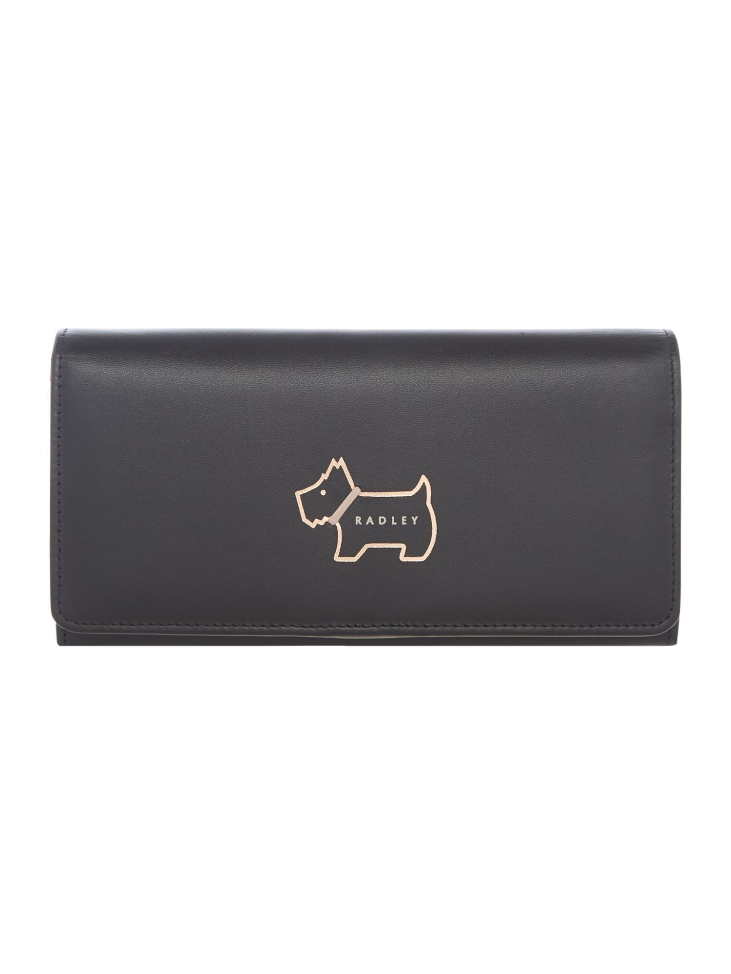 Radley Heritage dog outline large flapover matinee, Black