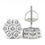 Thumbnail: 9MM Moissanite Diamond Cluster Earrings