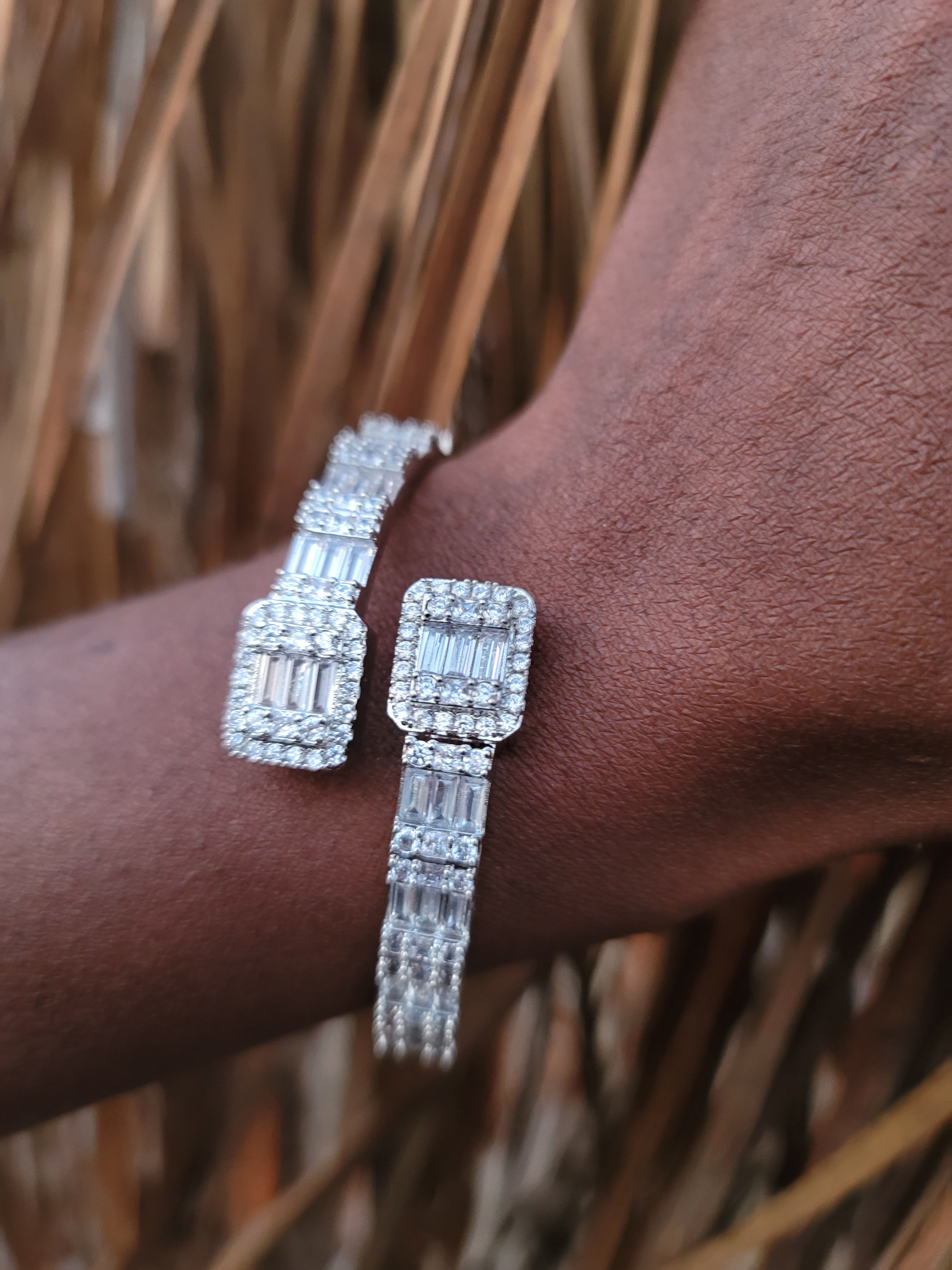 Diamond Baguette Bangle