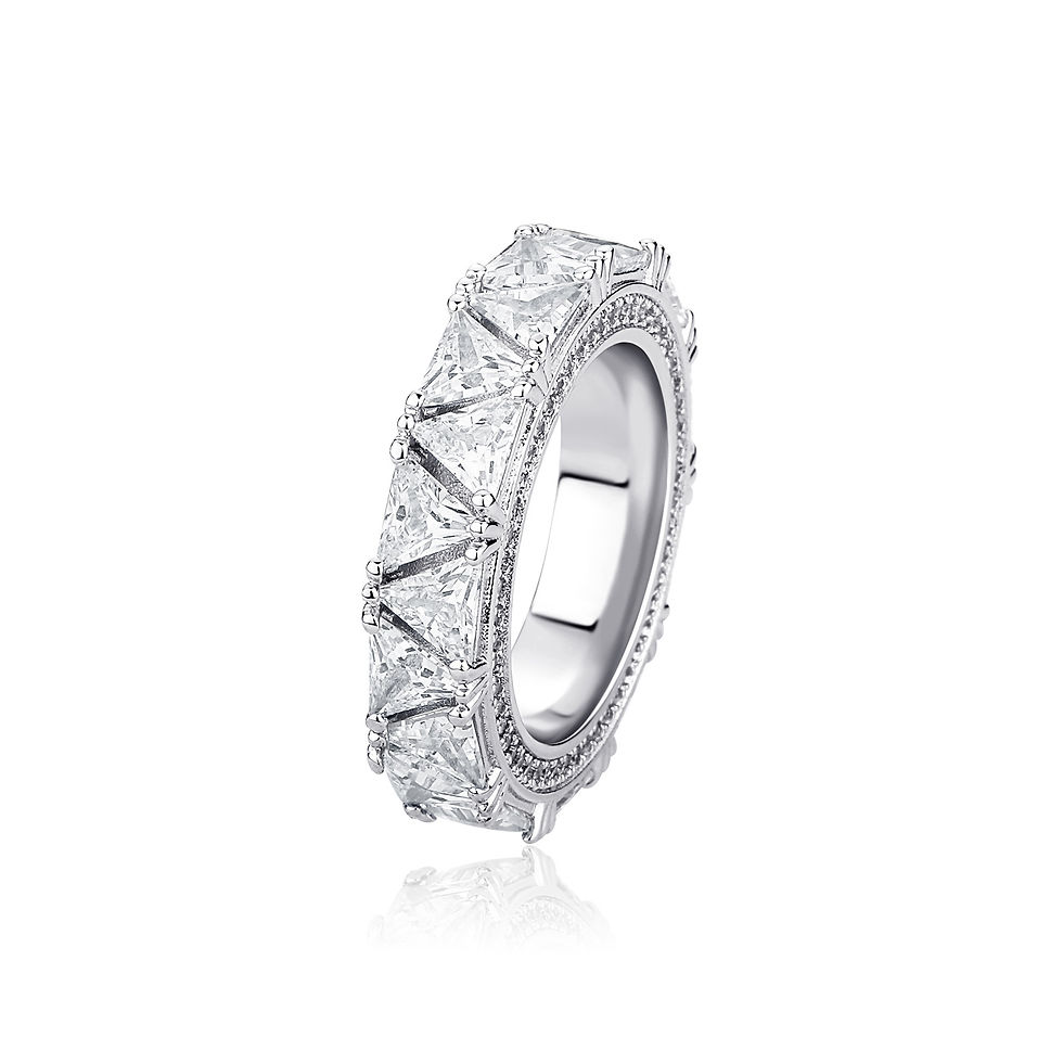 Thumbnail: Trillion Cut Diamond Eternity Ring