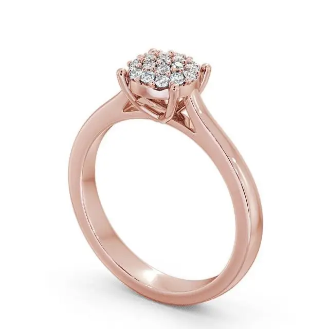 Thumbnail: 0.29CTW Lab Grown Diamond Cluster Engagement Ring