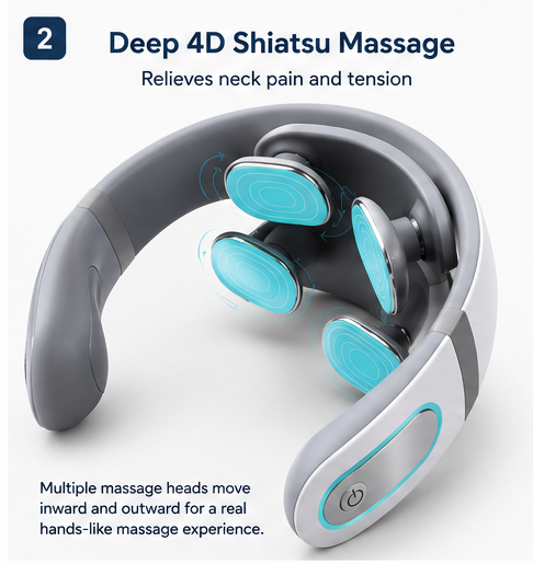 Thumbnail: Premium 4D Shiatsu Neck Massager with Heat Therapy