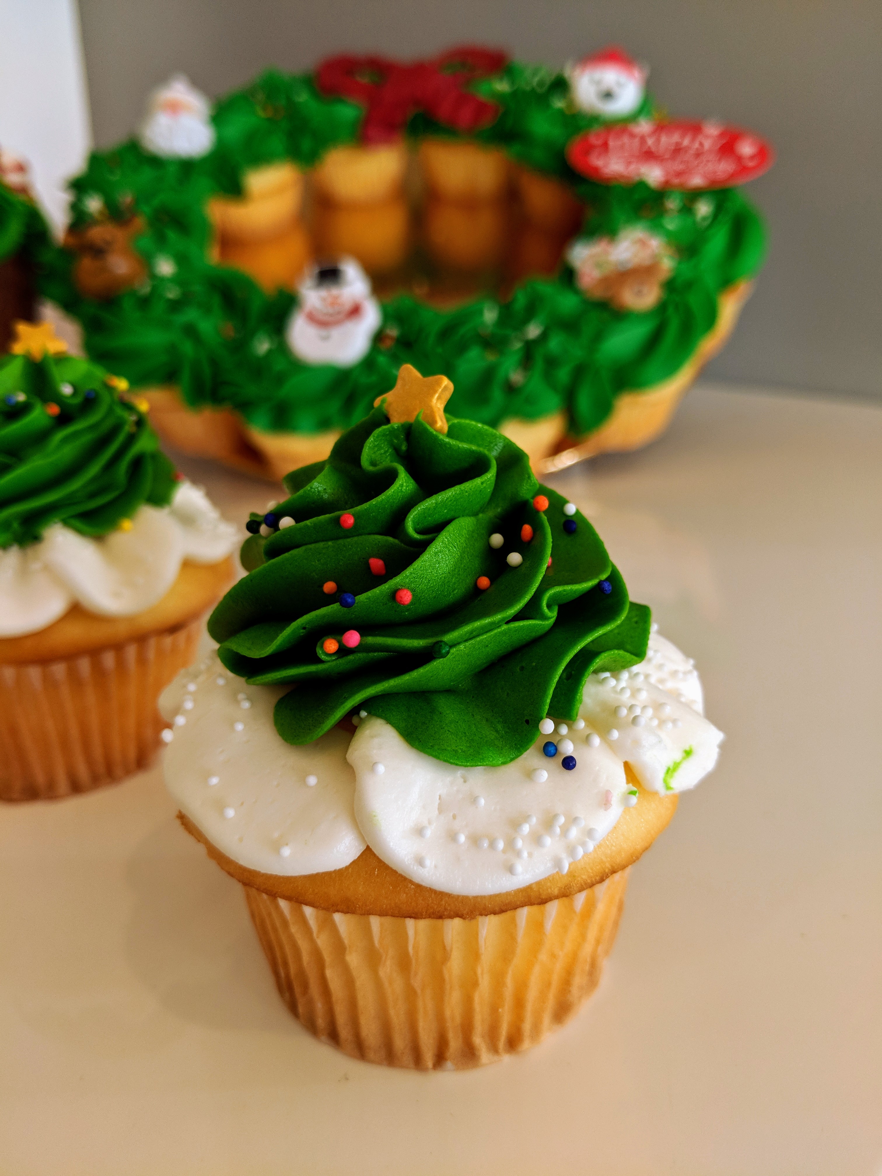 Christmas Tree Cupcake