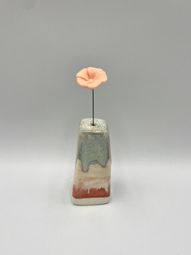Rose and Sand Block Vase with Garden Flower | philippawhiteside