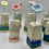 Thumbnail: Cobalt and Ice Block Vase with Garden Flower