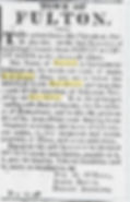 Newspaper ad "Town of Fulton."