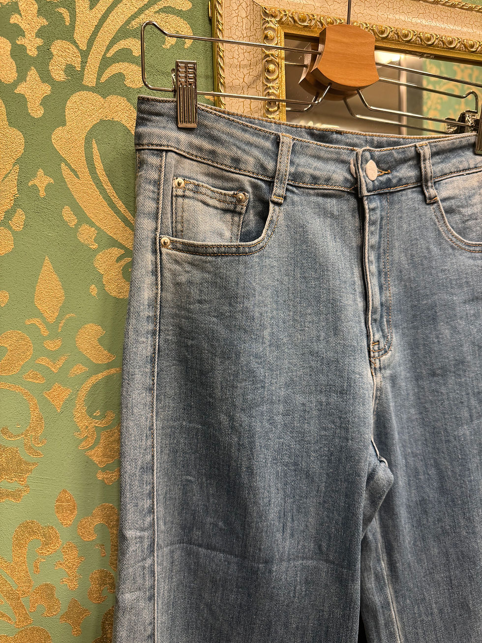 Miniatura: Jeans dritto con cuciture laterali