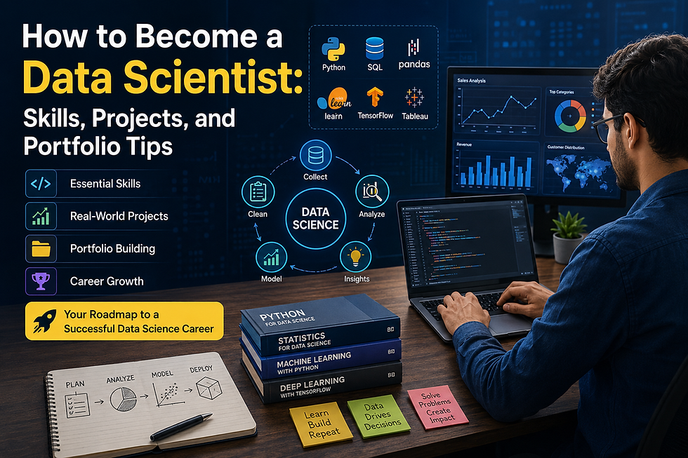 How to Become a Data Scientist: Skills, Projects, and Portfolio Tips