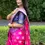Thumbnail: Pink And Blue Kanchipuram Handloom Silk Saree And Unstitched Blouse